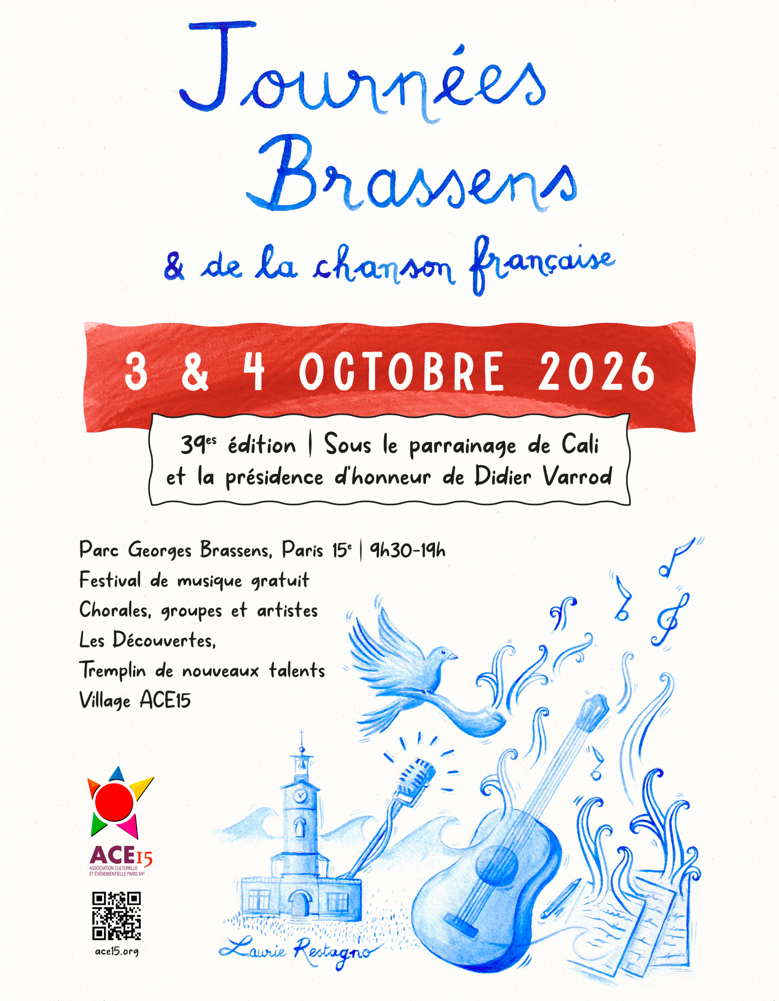 39es Journées Brassens - Parrain : Cali - Président d'honneur : Benjamin Biolay